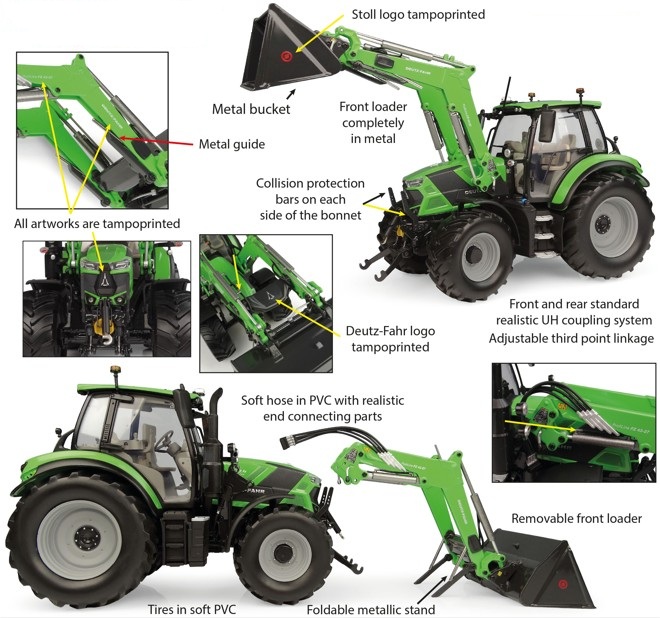 Deutz-Fahr 6150.4 TTV with Stoll FZ 43-27 front loader Limited Edition 1000 pieces - 1:32
